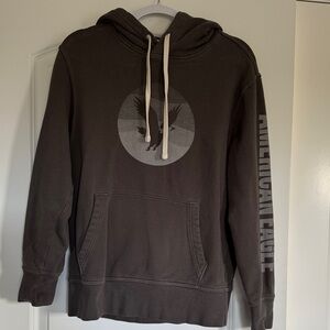 American Eagle Outfitters Charcoal Hoodie with Logo